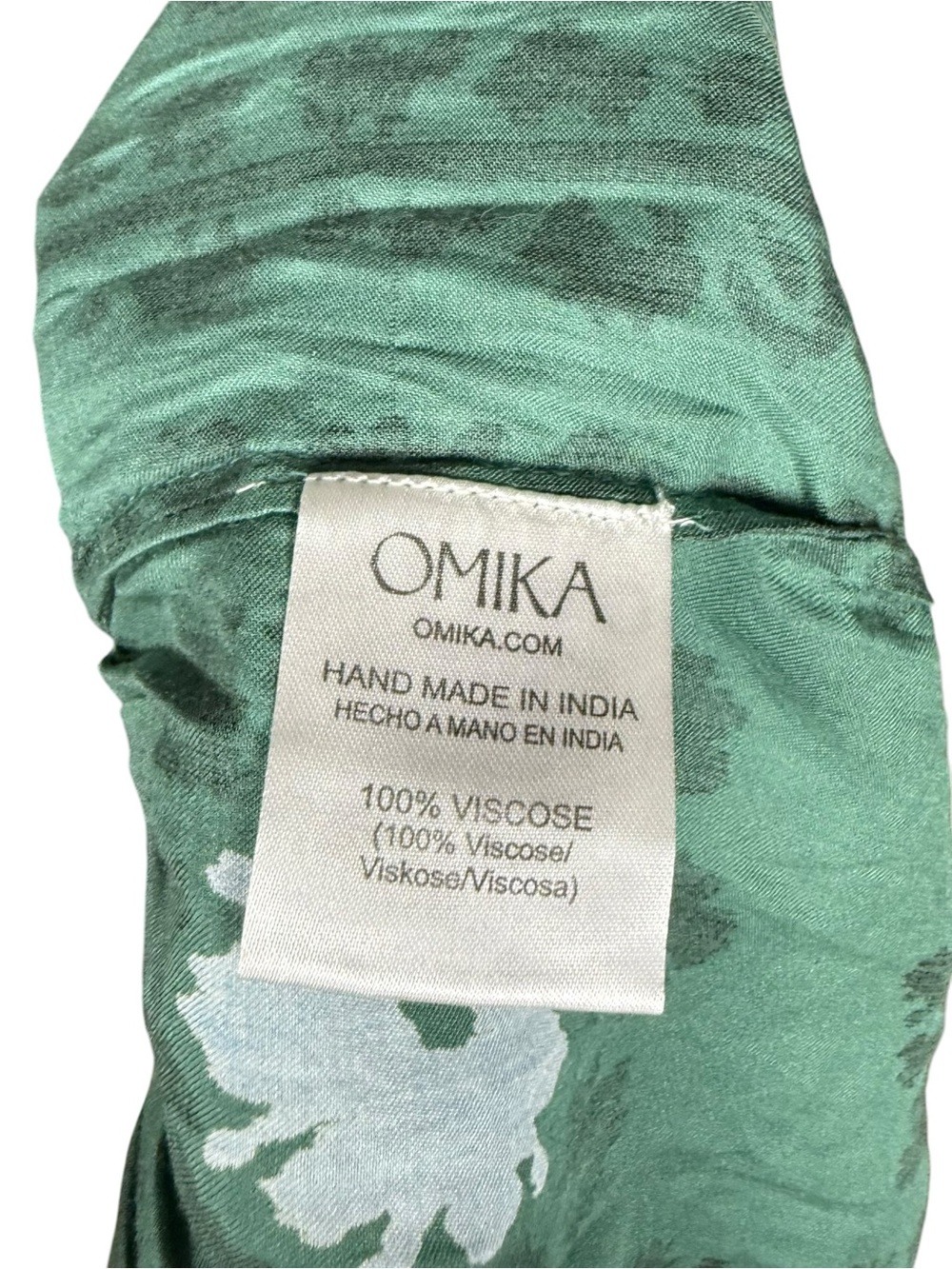 Omika Size M Lisha Riviera Maxi Dress Emerald Green Floral Print - Picture 5 of 8